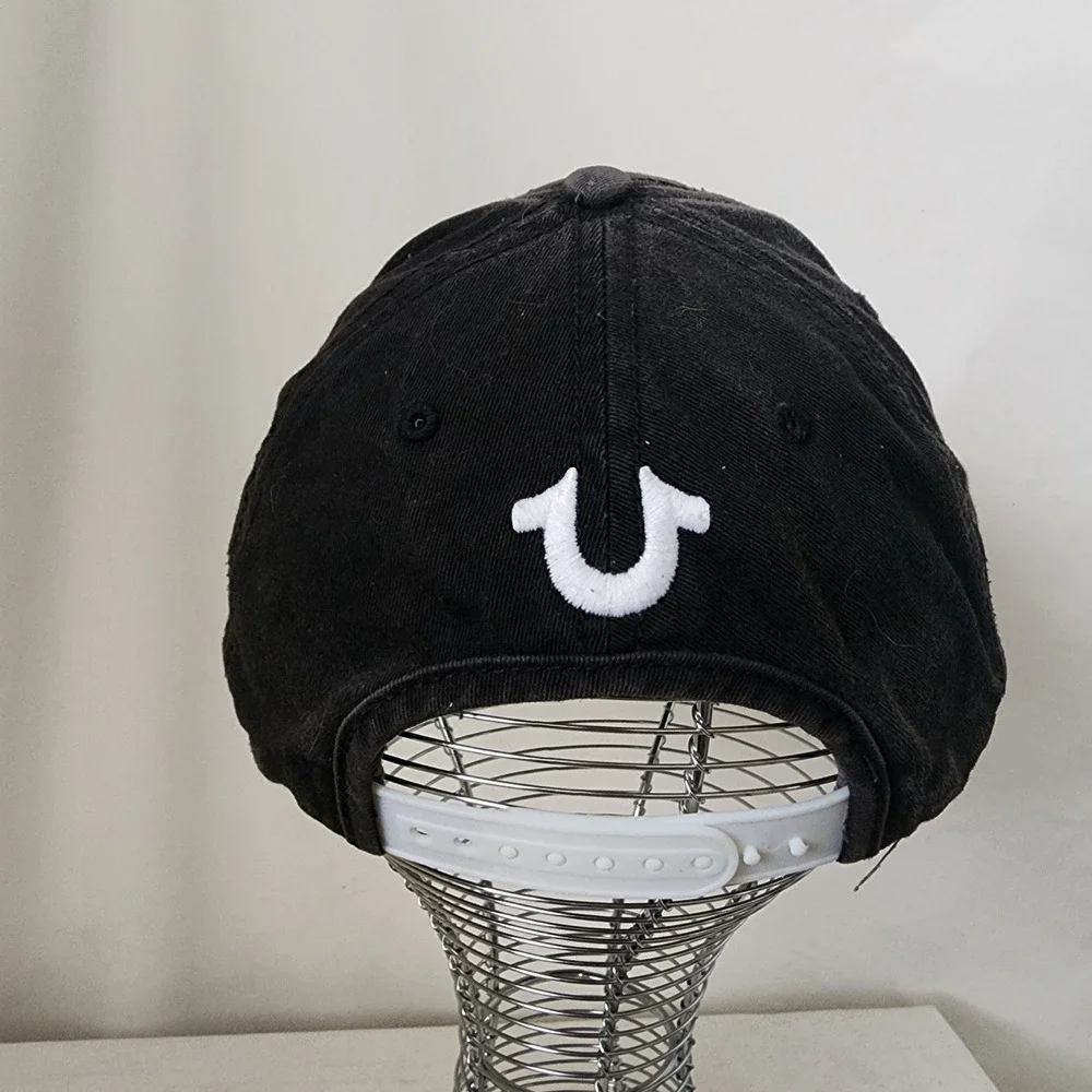 True Religion Jeans Hat Cap Black Snapback Adjustable Mesh Mens